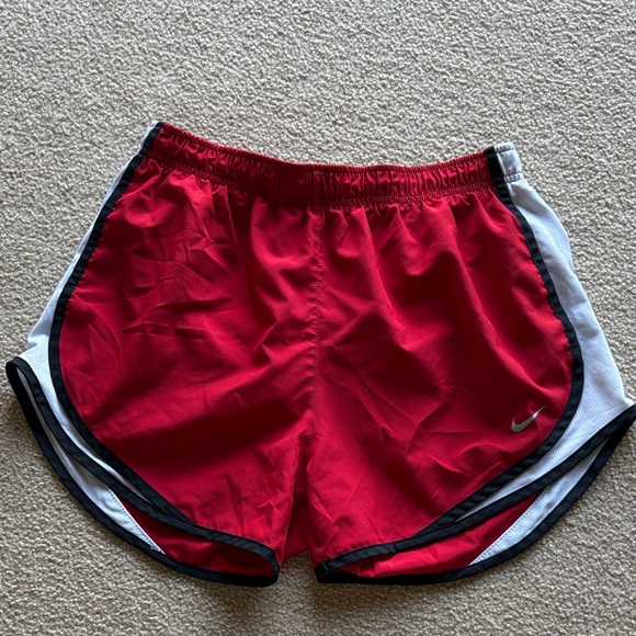Nike Red and Black Athletic Shorts - Picture 1 of 3